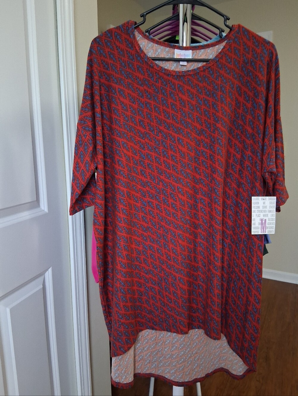 Women’s Patterned Short Sleeve Tunic Top